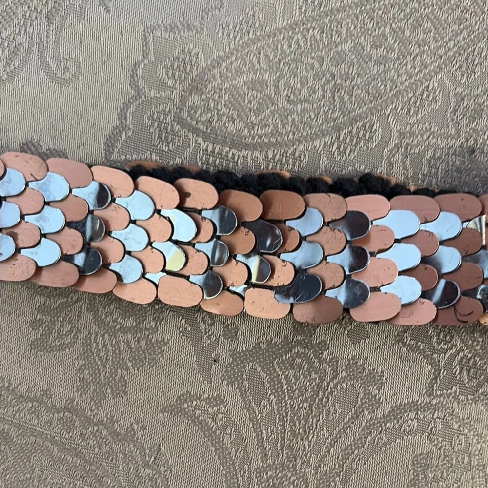 Copper & Silver Stretchy Belt